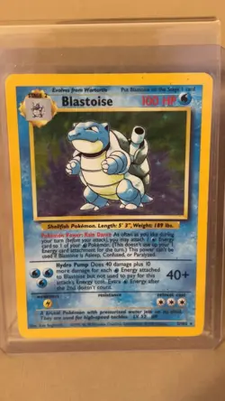 Pokemon TCG Blastoise Base Set 100 HP 2/102 Stage 2 Ken Sugimori - Image 1