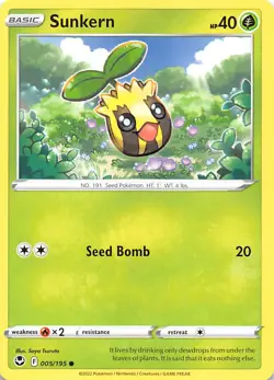 Sunkern 005/195 SWSH12 Silver Tempest Pokemon 007576 - Image 1