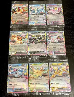 2025 Pokemon Prismatic Evolutions Surprise Box STAMPED Promo 9/9 COMPLETE SET - Image 3
