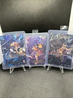 One Piece TCG Chinese Ace Sabo Japanese Luffy OP13 The Three Brothers SP Set - Image 1