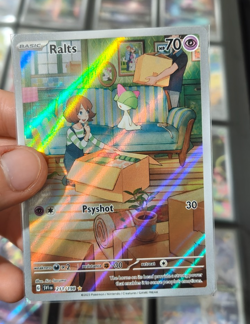 Pokemon TCG Ralts NM Scarlet & Violet Holo Illustration Rare Card 211/198 - Image 1