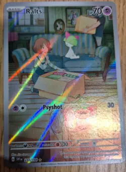 Pokemon TCG Ralts Holo Rare Illustration Card 211/198 - Image 1