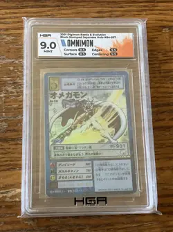 Omnimon Digimon Card Japanese Holo Digital Monster BANDAI Bo-537 Graded HGA 9.0 - Image 1