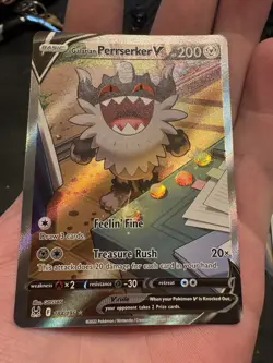 Galarian Perrserker v Alternate Full Art Holo Card 184/196 Swsh11: Lost Origin - Image 1