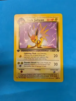Pokemon Card - Dark Jolteon 38/82 1st Edition Team Rocket Uncommon LP/NM - Image 1