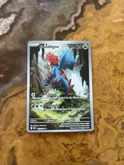 Pokemon Druddigon 151/086 SV: White Flare Illustration Rare Holo Card (120 HP) - Image 1