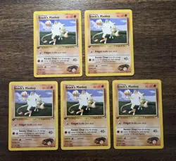 Brock's Mankey #68 1st Edition Gym Heroes LP (SINGLE CARD) - Image 1