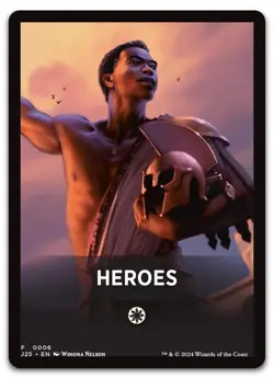 Heroes Theme Card #6 (NM) Foundations Jumpstart J25 Magic MTG - Image 1