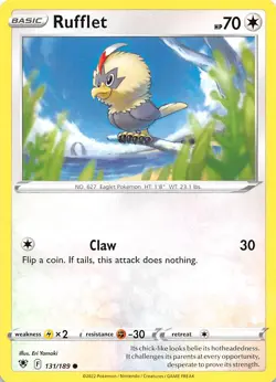 Rufflet 131/189 SWSH10 Astral Radiance Pokemon 007546 - Image 1
