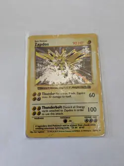 Zapdos - 16/102 - Pokemon Base Set Shadowless Holo Rare Card WOTC Dmg - Image 1