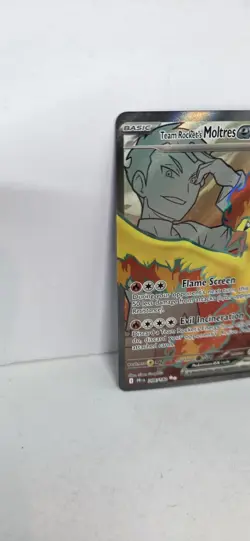 Pokemon Card Destined Rivals Team Rocket’s Moltres 208/182 SR NM 2025 - Image 3