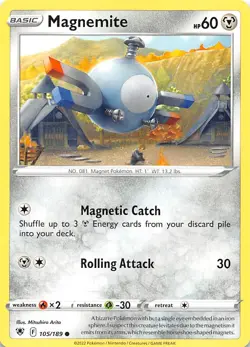 Magnemite 105/189 SWSH10 Astral Radiance Pokemon 007551 - Image 1