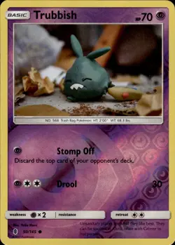 Pokemon TCG Reverse Holo Card Trubbish SM - Guardians Rising 50/145 - Image 1