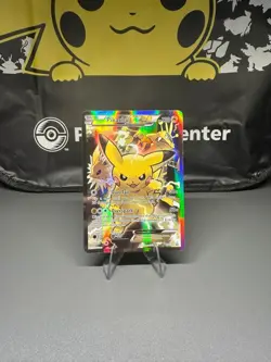 2016 Pikachu EX XY124 RARE Holo Black Star Promo Pokemon Card Adult Owned - MP - Image 2