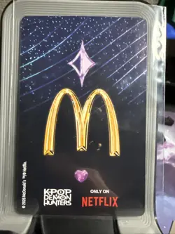 McDonald's Kpop Demon Hunter Foil Photo Card - Rumi & Jinu - Holographic RARE!! - Image 2