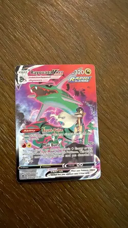 Rayquaza VMAX Full Art Ultra Rare Holo TG20/TG30 Silver Tempest Pokemon Card - Image 1