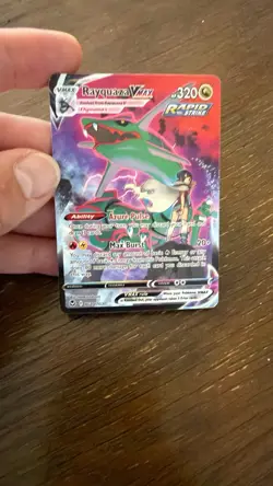 Rayquaza VMAX Full Art Ultra Rare Holo TG20/TG30 Silver Tempest Pokemon Card - Image 2