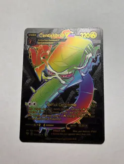Rainbow Centiskorch VMAX Black Foil Cosplay Display Card TCG Fan Art NM - Image 1