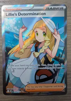 Pokemon TCG Mega Evolution Lillie’s Determination Full Art Trainer Card 169/132 - Image 1