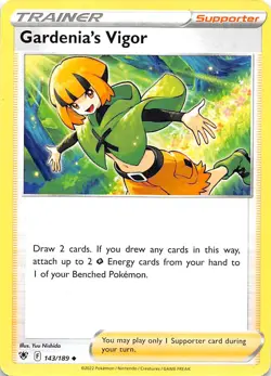 Gardenia's Vigor 143/189 SWSH10 Astral Radiance Pokemon 007554 - Image 1