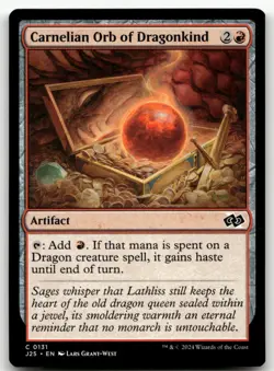 Carnelian Orb of Dragonkind #131 (NM) Foundations Jumpstart J25 Magic MTG - Image 1