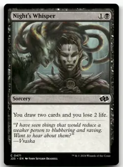 Night's Whisper #471 (NM) Foundations Jumpstart J25 Magic MTG - Image 1