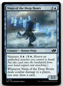 Ninja of the Deep Hours #108 (NM) Foundations Jumpstart J25 Magic MTG - Image 1