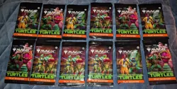 Magic The Gathering Teenage Mutant Ninja Turtles 12 Play Booster Packs + 90 Land - Image 1
