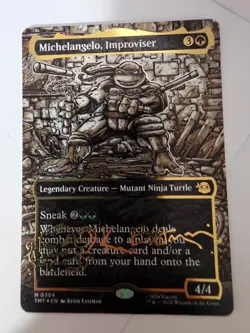 Michelangelo, Improviser (Borderless) (Gold-Stamped Signature) Teenage Mutant... - Image 3