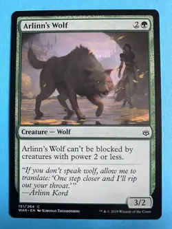 MTG - WAR - Arlinn's Wolf - War of the Spark - Image 1