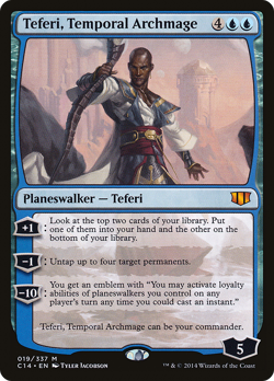 Teferi, Temporal Archmage #19 (MP) Commander 2014 C14 Magic MTG - Image 1