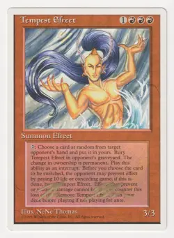 Gold Signed Tempest Efreet LP 4th Edition Artist NeNe Thomas 1995 MTG Magic Ante - Image 1