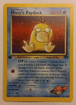 1st Edition Misty's Psyduck 90/132 Gym Challenge 1st Ed. Vintage Pokemon TCG NM - Image 1