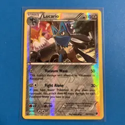 Pokemon TCG Lucario 63/124 Fates Collide Reverse Holo Rare NM Condition - Image 1