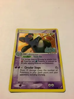 2006 Pokemon ex Crystal Guardians 20/100 Grumpig Reverse Holo/Stamped LP - Image 4