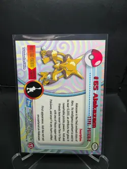 1999 Topps Pokemon #65 Alakazam TV Animation Card Vintage NM/LP Rare - Image 2