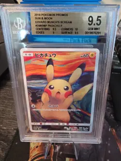 Pokemon 2018 Pikachu Card 288/Sm-p Munch Scream Promo Japanese Sun & Moon - Image 1