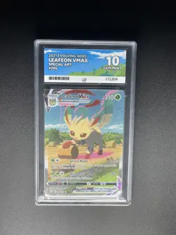 Ace 10 Leafeon VMAX 205/203 (Alt art) Evolving Skies Pokemon TCG - Image 1