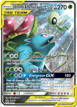 Damaged Celebi & Venusaur GX - SM167 - SM Black Star Promo Pokemon SM Promos - Image 1