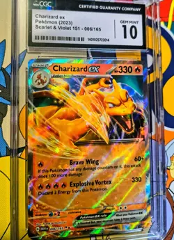 Pokemon TCG Charizard EX 151 Ultra Rare Scarlet & Violet Card 006/165 - Image 1