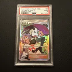 Pokemon Jesse & James Full Art Trainer PSA 9 Sun And Moon Hidden Fates 68/68 MT - Image 1