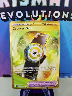 Counter Gain 249/191 Pokemon Surging Sparks Hyper Rare Gold Near Mint - Image 1