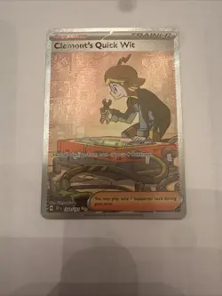 Clemonts Quick Wit 243/191 Pokemon TCG Surging Sparks Special Illustration Rare - Image 1