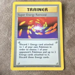 Pokemon Super Energy Removal Trainer Base Set 79/102 Rare Regular English - Image 1