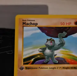 Vintage 1st Edition Shadowless Machop 052/102 Pokemon Rare Vintage - Image 3