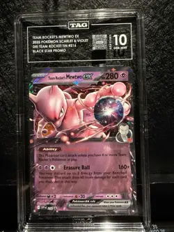 Pokemon Team Rocket's Mewtwo EX 216 Scarlet & Violet Promo TAG 10 2025 Rank #2 - Image 1