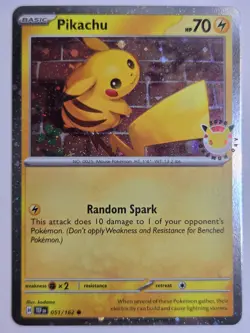 *STAMPED* Pikachu 051/162 Pokemon Day 2026 30th Anniversary Promo Cosmos Holo - Image 1