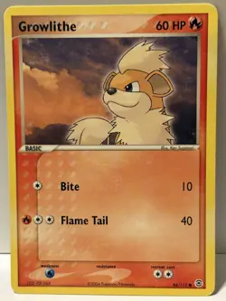 Growlithe 64/112 FireRed & LeafGreen LP Pokemon Fast Shipping - Image 1