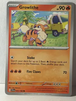 Growlithe 031/198 SV01: Scarlet & Violet Base Set NM Pokemon Fast Shipping - Image 1