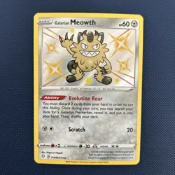 Pokemon Galarian Meowth Holo Shining Fates: Shiny Vault SV086/SV122 NM Holo Rare - Image 1